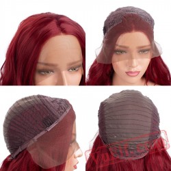 Lace Front Wig 150% Red Wig Wavy Lace Wig Hair Women