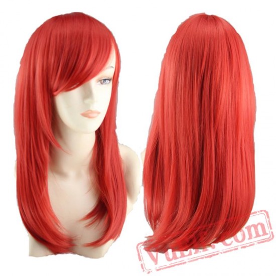 women wigs white rose red burgundy wig straight hair wigs