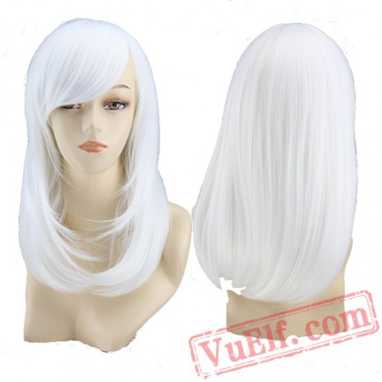 women wigs white rose red burgundy wig straight hair wigs