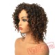 Short Afro Kinky Curly Wigs Women's Red Natural Hair