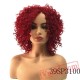 Short Afro Kinky Curly Wigs Women's Red Natural Hair