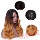 Long Wavy Red Blonde Wig Black Halloween Wigs Wave Hair Women