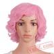 Beauty Blonde Dark Red Grey Short Curly Natural Wigs Women Hair