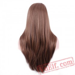 straight blonde long brown wig cosplay wigs women