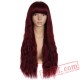 Long Kinky Curly Wigs Women Hair Black Pink Blonde Cosplay Wig