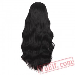 Beauty Long Curly Grey Brown Black Wig Cosplay Wigs Women