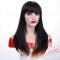 Short Black Wigs Women Flat Bangs Brown Straight Bob Wig Hair