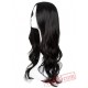 Black Wig Long Curly Middle line Hair Cosplay Women