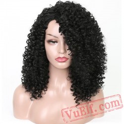 Long Curly Black Hair Wigs Black Women Brown 