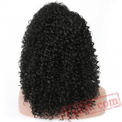 Long Curly Black Hair Wigs Black Women Brown 