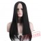 Long Black Wigs Part Straight Natural Hair