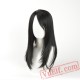 Long Bangs Women Black Wig Long Straight Hair Natural Wig Cosplay