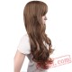 Long Loose Wave Wigs Women Black Light Dark Brown Hair Cosplay