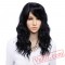 Black Bangs Natural Wave Wigs Women Black mix Brown Wig long Bob Hair wigs