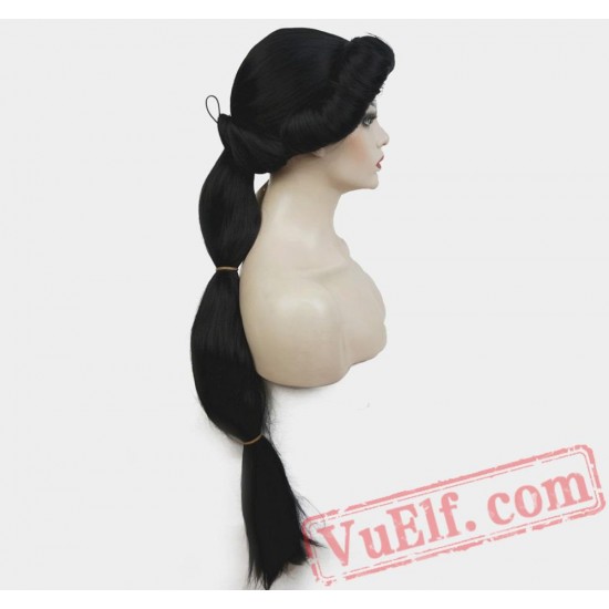 Beauty Cosplay Wigs Jasmine princess Long Black Wig Hair