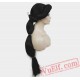 Beauty Cosplay Wigs Jasmine princess Long Black Wig Hair