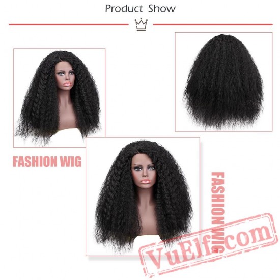 beauty Lace Front Wig Long Kinky Curly Black Wigs Women
