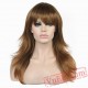 Natural Layered Long Straight Hair Brown/Black wigs women