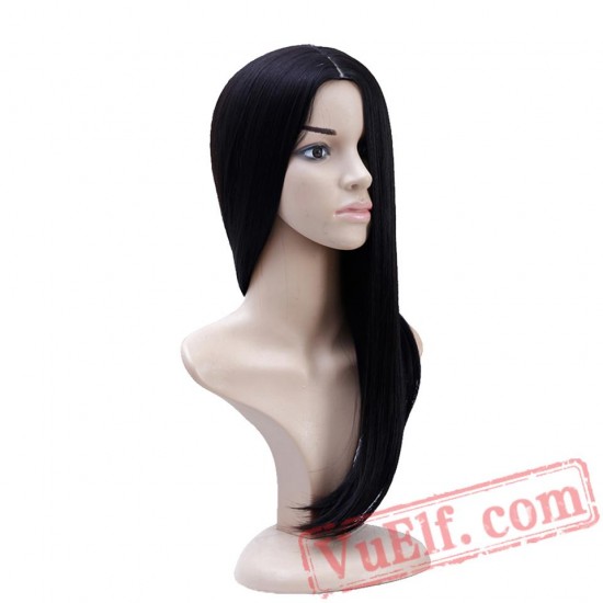 Long Straight Women Cosplay Party Wig Fashion Black Wig