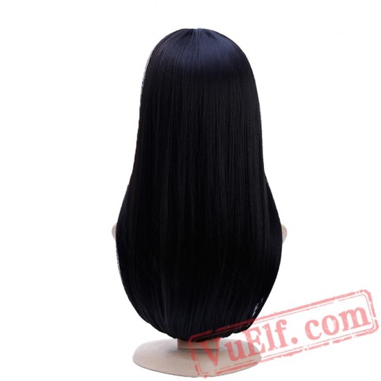 Long Straight Women Cosplay Party Wig Fashion Black Wig