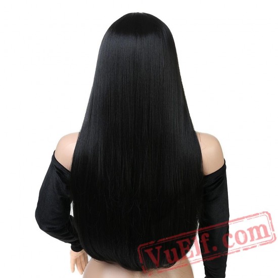 Long Straight Black Wig Heat-resistant Wig Long Wig