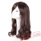 Black Wig Medium Wavy Hair Cosplay Party Women