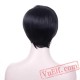 Fashion Short Black Wig Women Pixie Cut Hair Wig