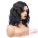 Short Bob Black Wig Hair Lace Front Wigs Women Deep Wave