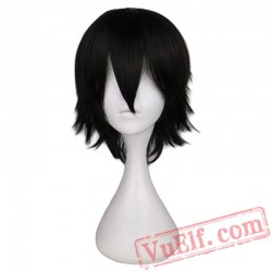 Short Straight Cosplay Wig Men Black Hair Wigs