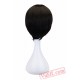 Men Boy Short Straight Cosplay Men Party Black Hair Wigs