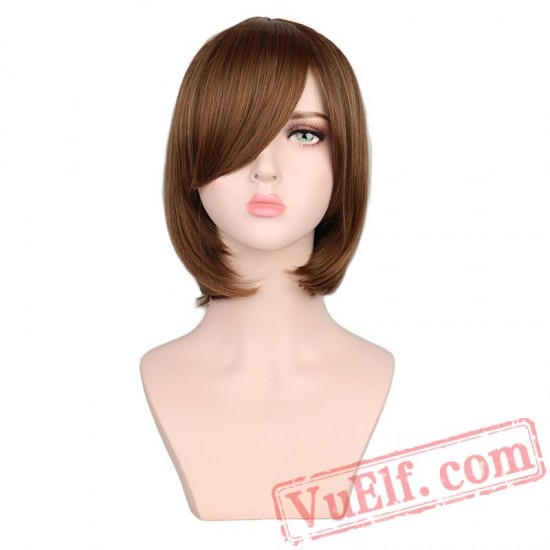 Short Bob Straight Women Girls Natrual Black Hair Wigs