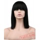 Women Short Neat Bang Bob Straight Cosplay Wig Party Black