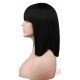 Women Short Neat Bang Bob Straight Cosplay Wig Party Black