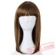 Black Wigs Wavy Child Hair Light Brown