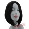 Black Wig Cosplay Mocha Hair Lineout Bangs Short Wavy