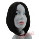 Black Wig Cosplay Mocha Hair Lineout Bangs Short Wavy