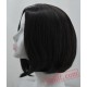 Black Wig Cosplay Mocha Hair Lineout Bangs Short Wavy