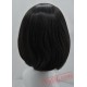 Black Wig Cosplay Mocha Hair Lineout Bangs Short Wavy