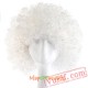 Beauty Afro Wig Kinky Curly Hair Black White Bobo Wigs Cosplay