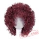 Beauty Afro Wig Kinky Curly Hair Black White Bobo Wigs Cosplay