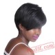 Natural Short Hair Wig Bangs Straight Black Wigs Women