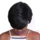 Natural Short Hair Wig Bangs Straight Black Wigs Women