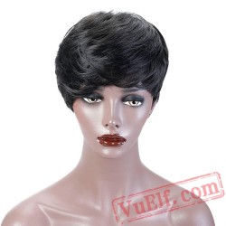 Short Black Wigs Women Pixie Cut Wig Cosplay Party Hair Wigs