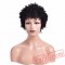 Short Bangs Curly Black Wigs Women Afro African American Hair