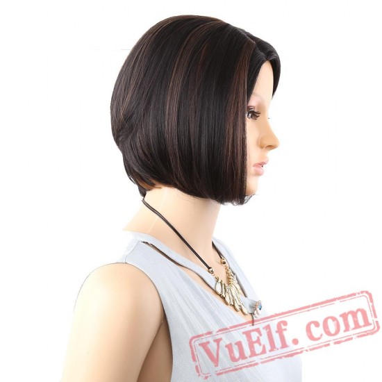 Short Straight Bob Wig black wig Women black wig