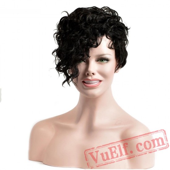 Kinky Curly Wig Hair Short Black Wigs Hair African American