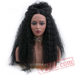 Long Kinky Straight Black Lace Front Wig Lace Front Wigs Women