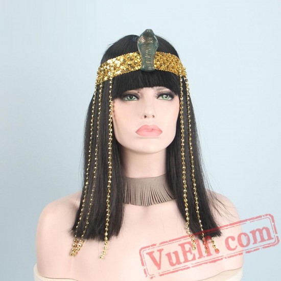 Short Black Wigs Women Party Halloweens Cosplay Wigs