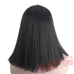 Short Black Wigs Women Party Halloweens Cosplay Wigs