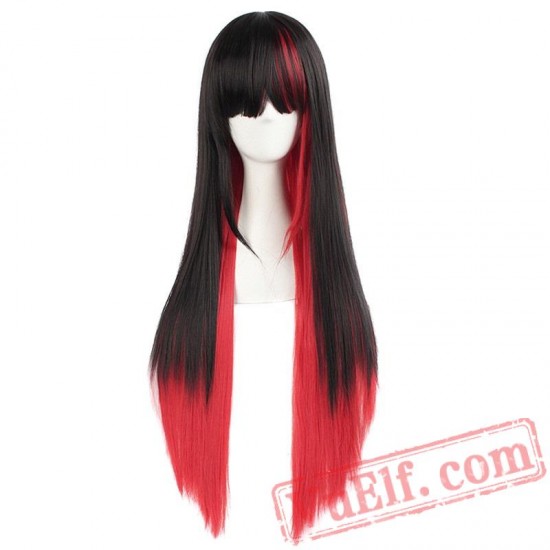 Long Straight Bob Wig Omebre Pink Black Red Wigs Black Women Hair